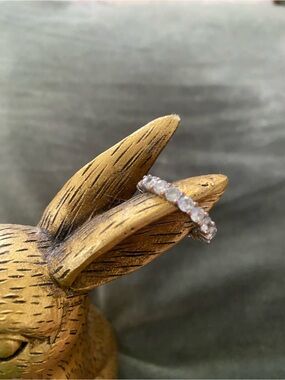 Silver Crystal Eternity Band - Clear Stones